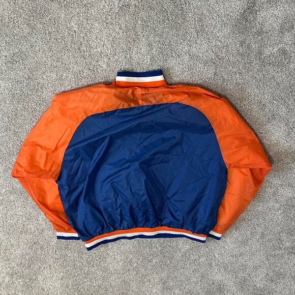 Starter Men's Blue and Orange Jacket - Picture 5 of 6